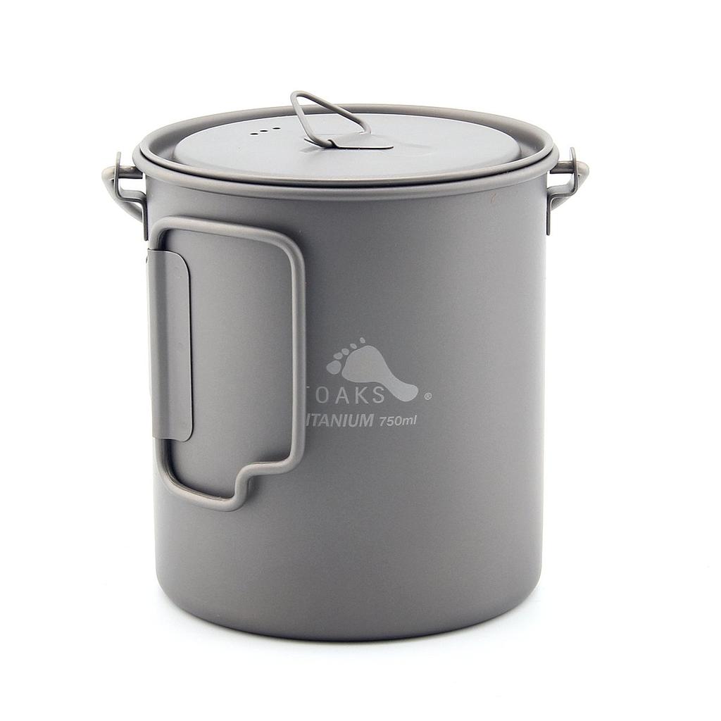 Титановый котелок TOAKS 750 мл с ручкой-дужкой (ТОАКС) POT-750-BH