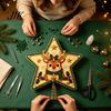 Сверкающая Рождественская Елка Декор DIY Верхушка Звезда Набор с Искусственным Жемчугом и Стразами Материалы, Санта Снеговик Олень Пружинная Основа Вершина Ангел Узор