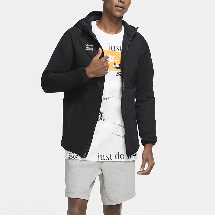 Nike Куртки Мужские Черные С Капюшоном Умеренные Прочие CT2511-010