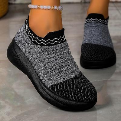 Мода 2025 Новые женские вулканизированные кроссовки больших размеров, разноцветные слипоны, дышащие, повседневные, для спорта на открытом воздухе, удобные и популярные туфли