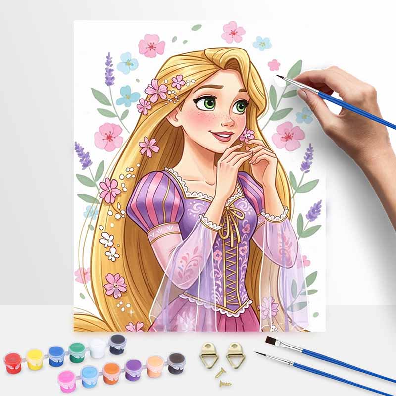 Disney Набор для масляной живописи Рапунцель Цветочная принцесса Домашний декор Подарок