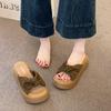 Fashion Shoes House Slippers Platform Slides Summer Clogs Woman Fashion Pantofle Beach Luxury 2025 Slippers Casual Summer Women's Shoes