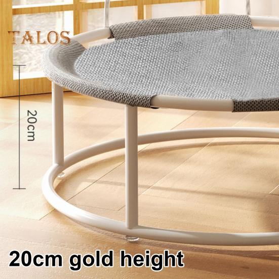 Elevated Cat Bed Free-Standing Round Cat Hammock Bed with Removable Washable Mesh Cooling Pet Sleeping Bed for Cats Dogs