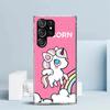 Pink Unicorn Rainbow Phone Case For Samsung Galaxy S24 S25 Edge S26 Ultra S22 S23 Plus S21 + S20 FE Soft TPU Back Cover Galaxy S