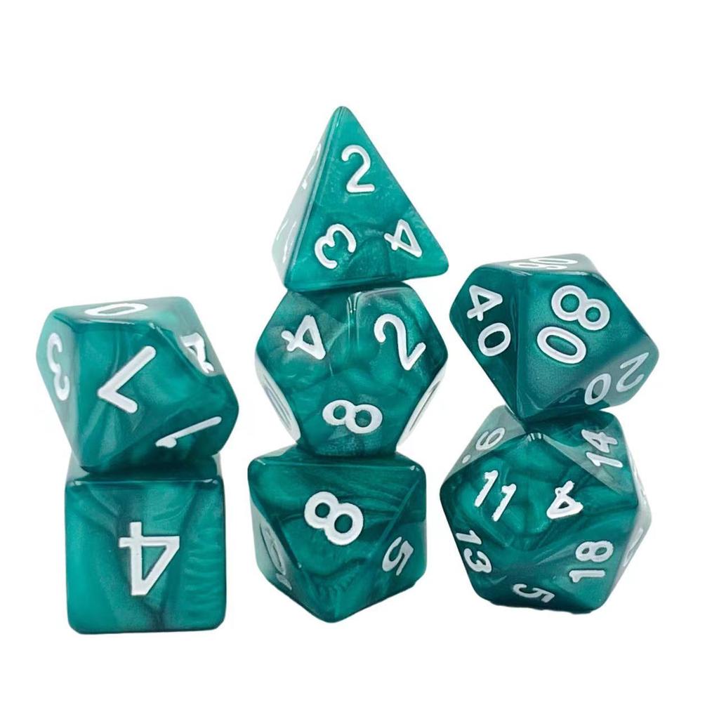 7 шт./лот, многогранные игральные кости из смолы D&D D4 D6 D8 D10 D% D12 D20, многогранные игральные кости TRPG, настольные игры