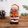 Santa Claus Snowman Resin Figurine Christmas Tabletop Decoration for Home Office Desk Festive Holiday Gift
