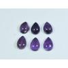 Кольцо с натуральным аметистом 8x12 мм, размер, кабошон-груша, рассыпной драгоценный камень, лот 6 шт., 20 карат, A-437
