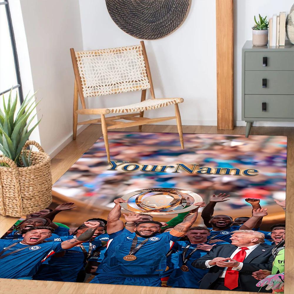 Chelsea Customize Your Name Area Rug Perfect for Playrooms Dormitory Game Room Dining Room Anti-slip Rug Decorate Offices