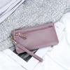 Womens Leather Clutch Bag Portable Storage Bag Casual Purse with Zipper Wristlet Wallets for Women Large Capacity Cell Phone Bag