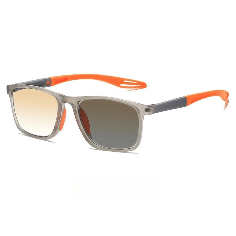 Unisex HD Sports Photochromic Reading Glasses Fashion Non-slip Anti Blue Light Eyeglasses UV Protection Diopter +1.0 TO +4.0