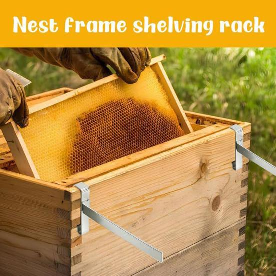 1 Pair Beehive Inspection Bracket Beehive Frame Holder Stainless Steel Beehive Frame Bee Box Stand Beekeeping Support Bracket