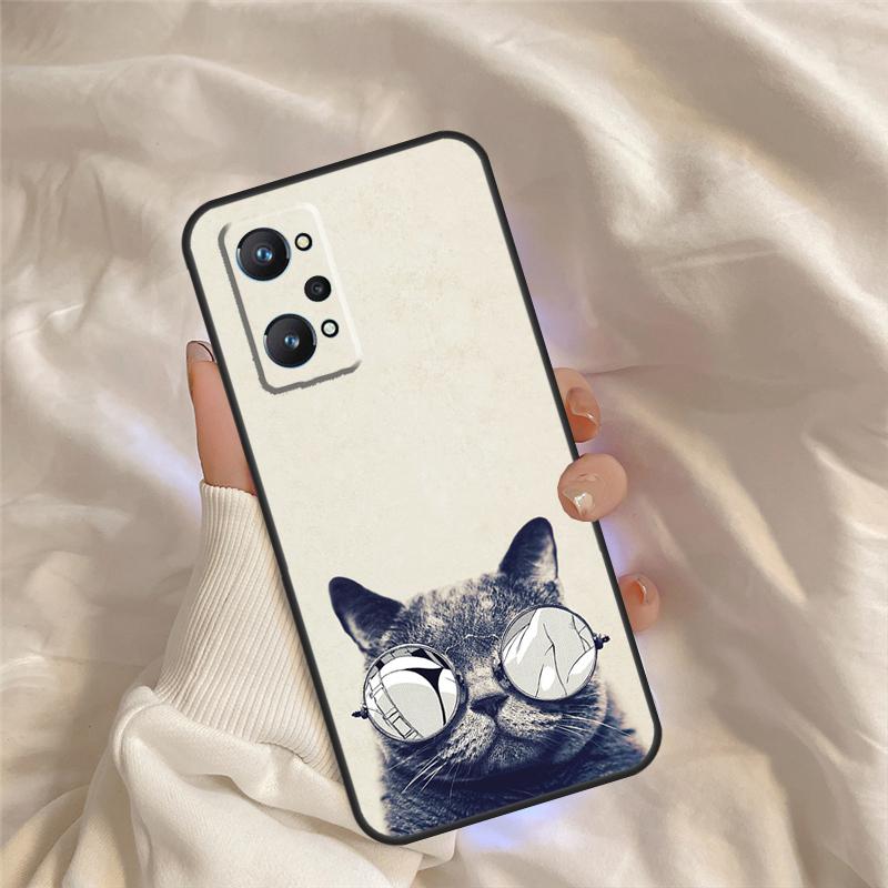 Милый чехол с животным-кошкой для Realme 15 14 11 12 13 Pro Plus C65 C67 C71 C63 C61 C55 C51 C53 C35 C75 GT6 GT7 Pro