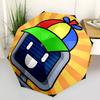 1pc Retro Computer Monitor Folding Umbrella, Durable, Suitable for Outdoor Activities or Rain, Suitable for Commuting yy251027072