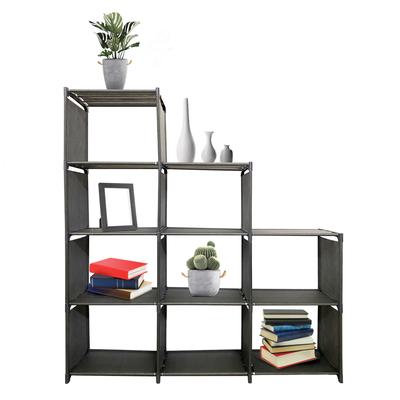 Стеллаж для хранения вещей 2|3|4 яруса 12 отверстий ПВХ и ткань Home 123x125x29 см