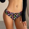 TERMEZY Сексуальные трусики с принтом, стринги с низкой талией, бесшовные дышащие трусики из ледяного шелка, женское нижнее белье, мягкое нижнее белье