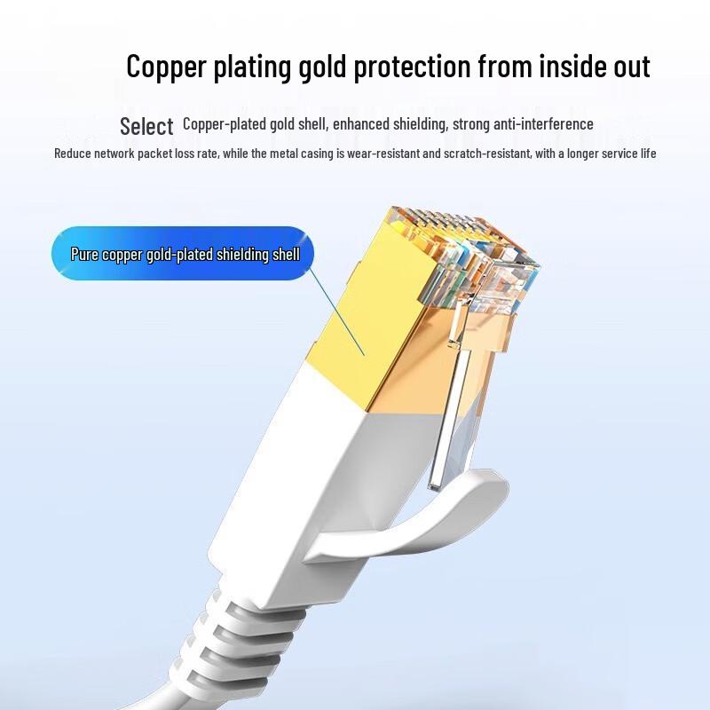 Yaoqing Cat7 10 Gigabit Flat Ethernet Cable