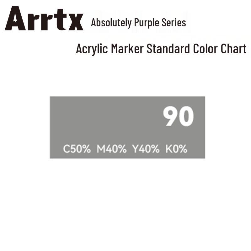 Arrtx Ataishi Акриловый маркер с мягким наконечником, 1 шт., Абсолютно фиолетовый, Стиль A/B, 30 цветов, Водонепроницаемый, Быстросохнущий, Непрозрачный.