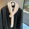 Contrasting color border scarf autumn and winter new soft waxy mohair knitted scarf simple, fashionable and high-end atmosphere