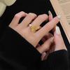 Niche Gold Medieval Brushed Retro Vintage Ring Women'S Zircon Light Luxury Exquisite Temperament Personalized Accessories