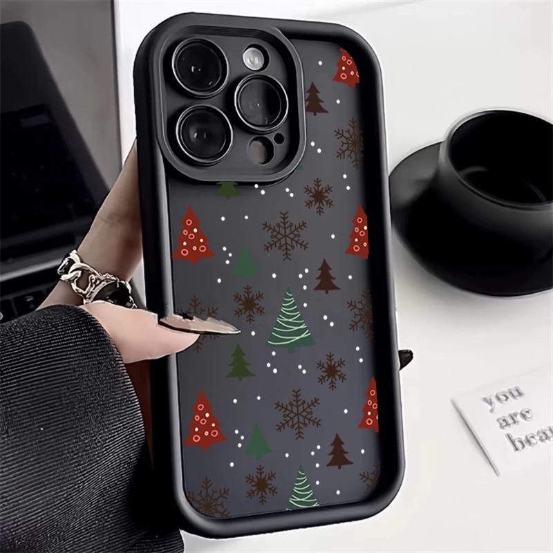 Phone Case For iPhone 16 15 14 Pro Max 11 12 13 Pro Max 7 8 Plus XR X XS Max SE Merry Christmas New Year Gifts Shockproof Cover
