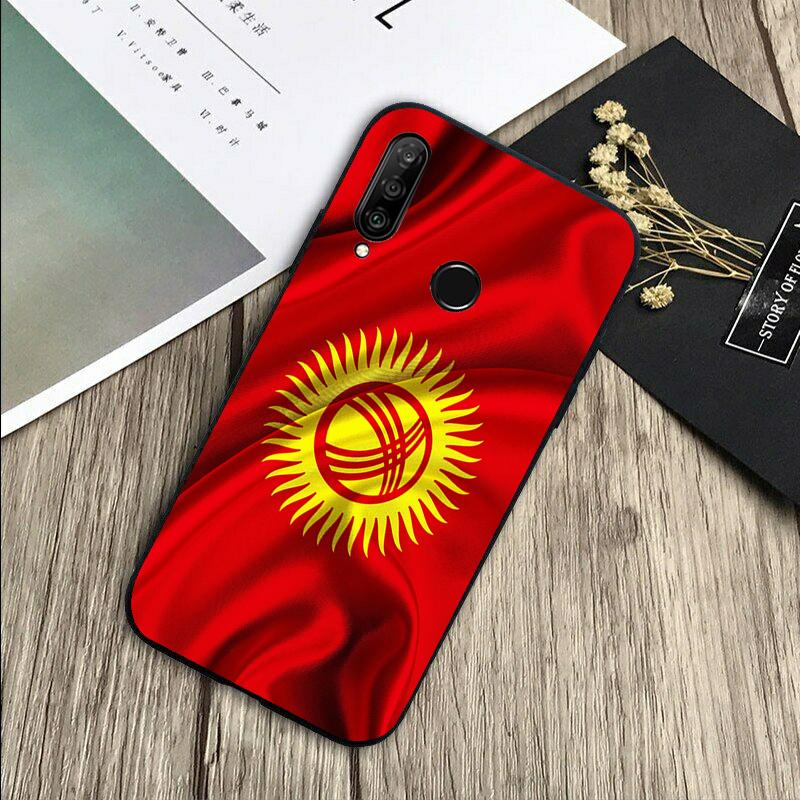 Флаг Кыргызстана Для Huawei Nova 11 9 10 SE Y70 Y60 Y90 Y61 Y91 Y73 Y72 12i 11i 8i P30 P40 Lite P60 Pro Чехол