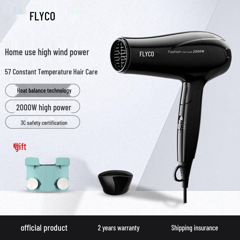 Flyco Мощный складной фен с отрицательными ионами для быстрой сушки без повреждений