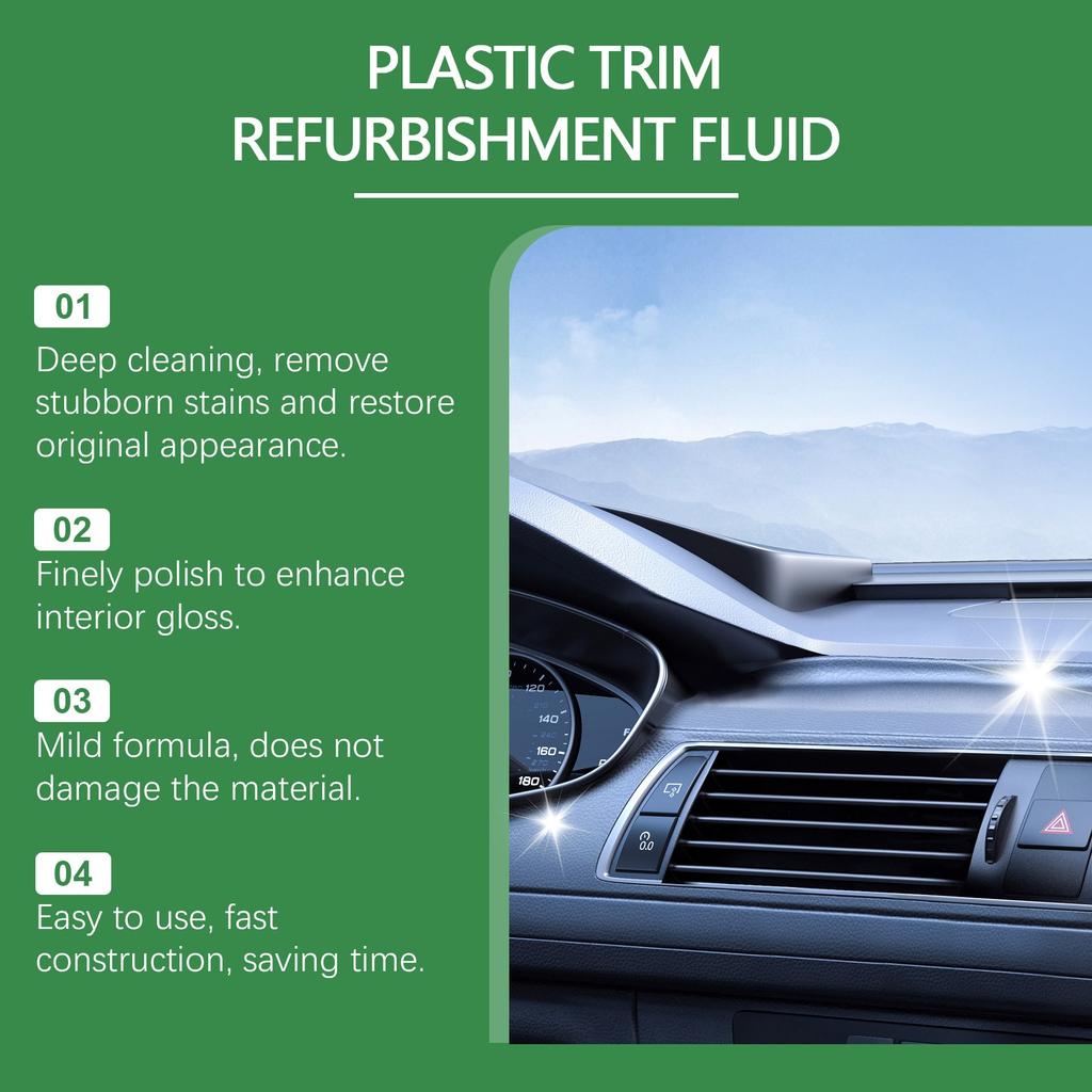 Car Interior Dashboard Polishing Cleaner, Maintenance, Decontamination, Stain Removal, And , Car Cleaning Agent 50ml