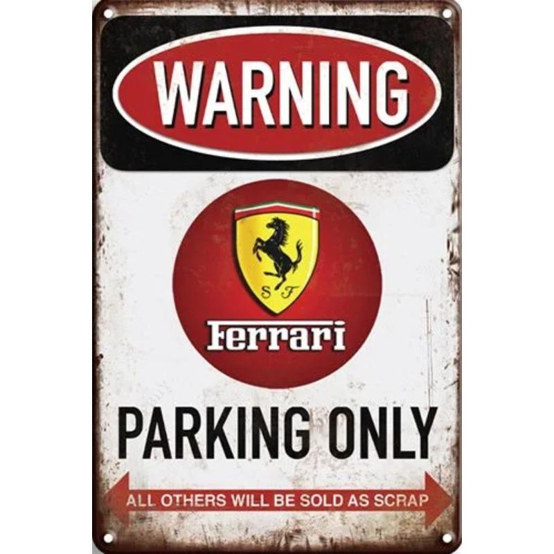 Lamborghini Parking Only Sign, Retro Metal Car Decor Plaque