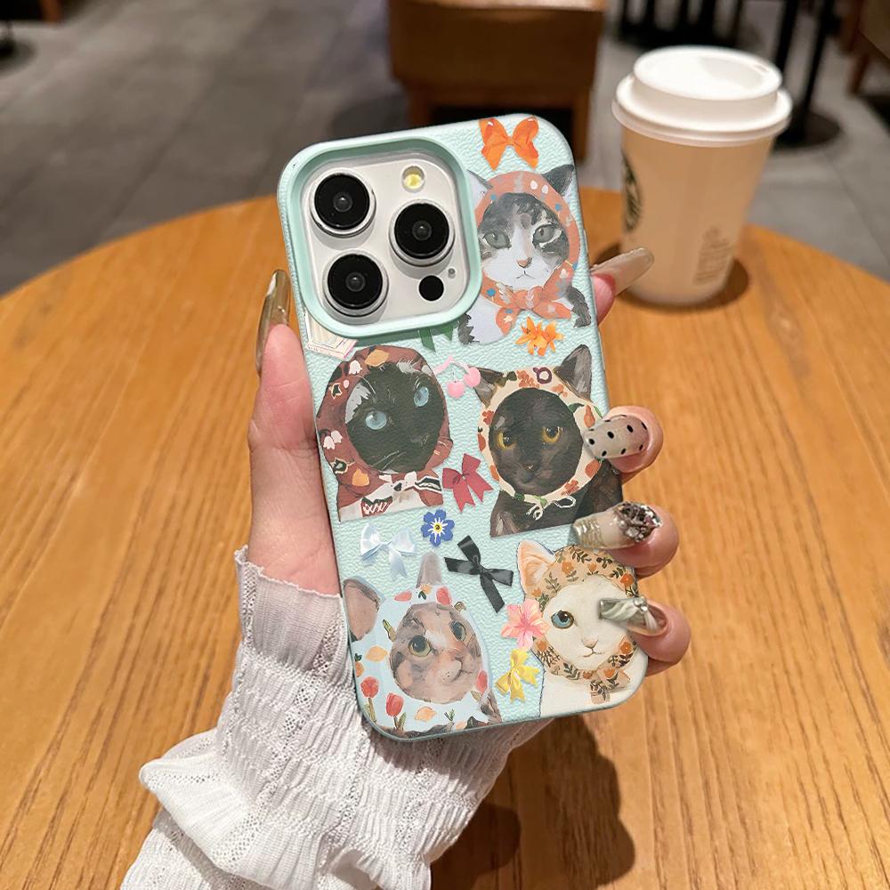 Забавный чехол для телефона с кошкой для iPhone 17 17E 16E 15 Pro Max 12 14 11 16 13 Прозрачный Ультратонкий Защитный Бампер Coque