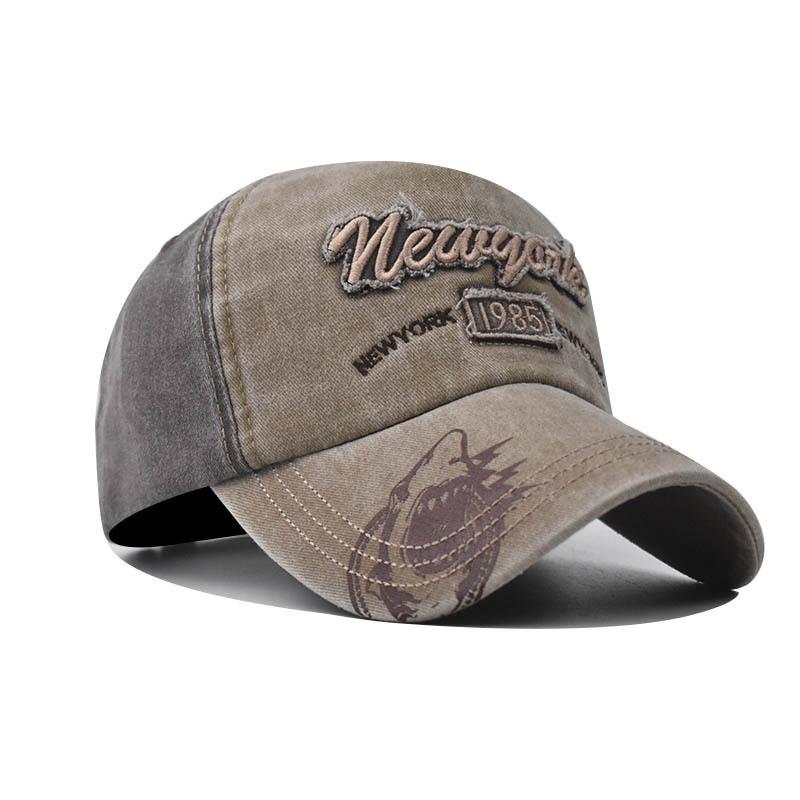 Spring and Autumn Hip Hop Hat Men's and Women's Fishing Hat Washed Old Graffiti Cotton Embroidery Baseball Cap Cap