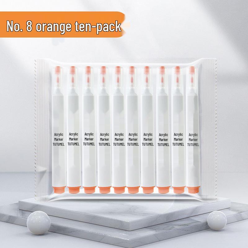 Набор водостойких художественных маркеров одного цвета, 36 штук - Черный, Белый, Красный непрозрачный - Идеально для детского рисования