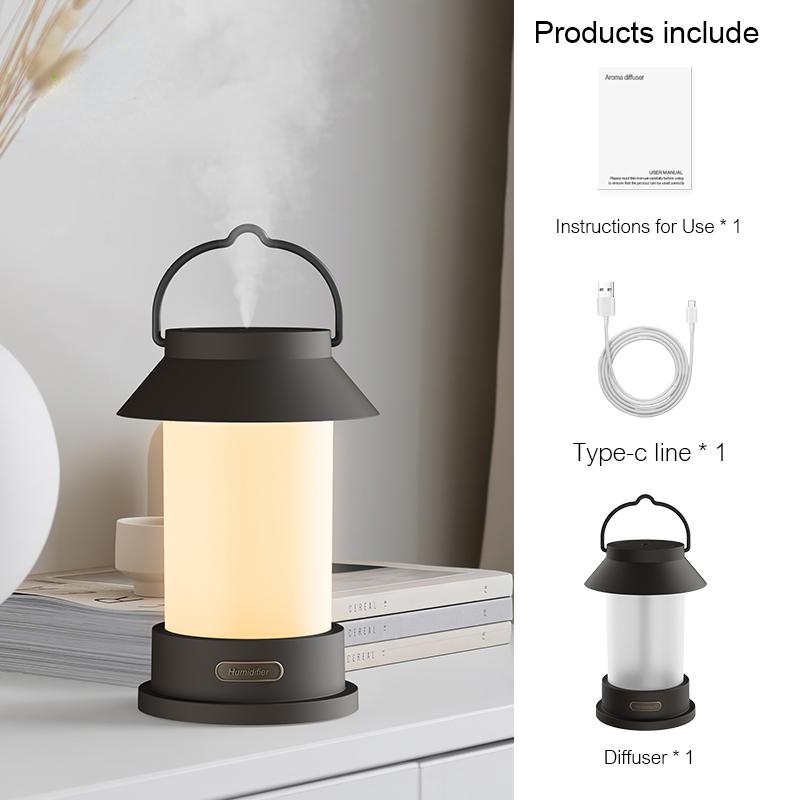 Mi Fan Retro Horse Lamp Увлажнитель воздуха 400 мл USB Беспроводной перезаряжаемый ароматический диффузор со светодиодным ночником