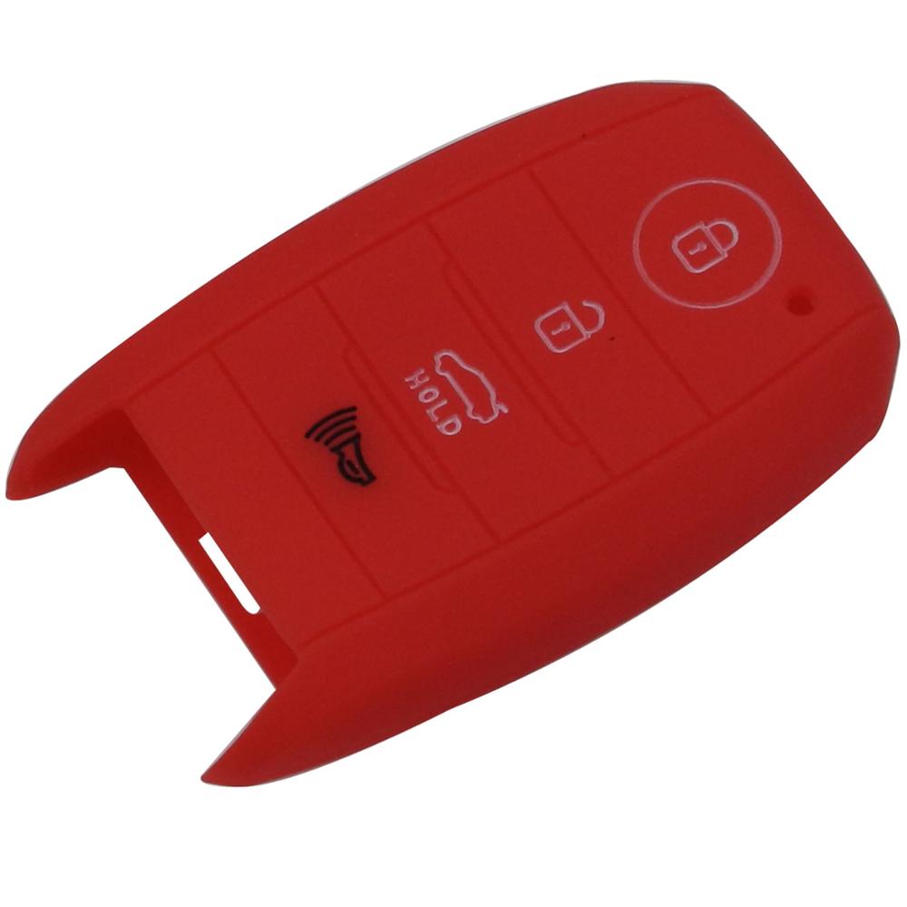Jingyuqin Remote 4B Silicone Car Key Cover Case For KIA Cerato Forte Sorento Sedona 2014 2015 2016 Optima Sportage Smart Key
