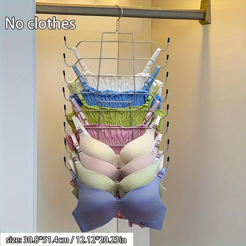 Connectable Reversible Underwear Hanger, 8-Layer or Four-Layer Closet Organizer for Bras, Vests, Ties and Skirts