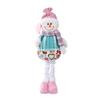 Pink Plush Christmas Doll Retractable Standing Snowman Santa Reindeer Grandma Dolls for Bedroom Home Window Desktop Decoration