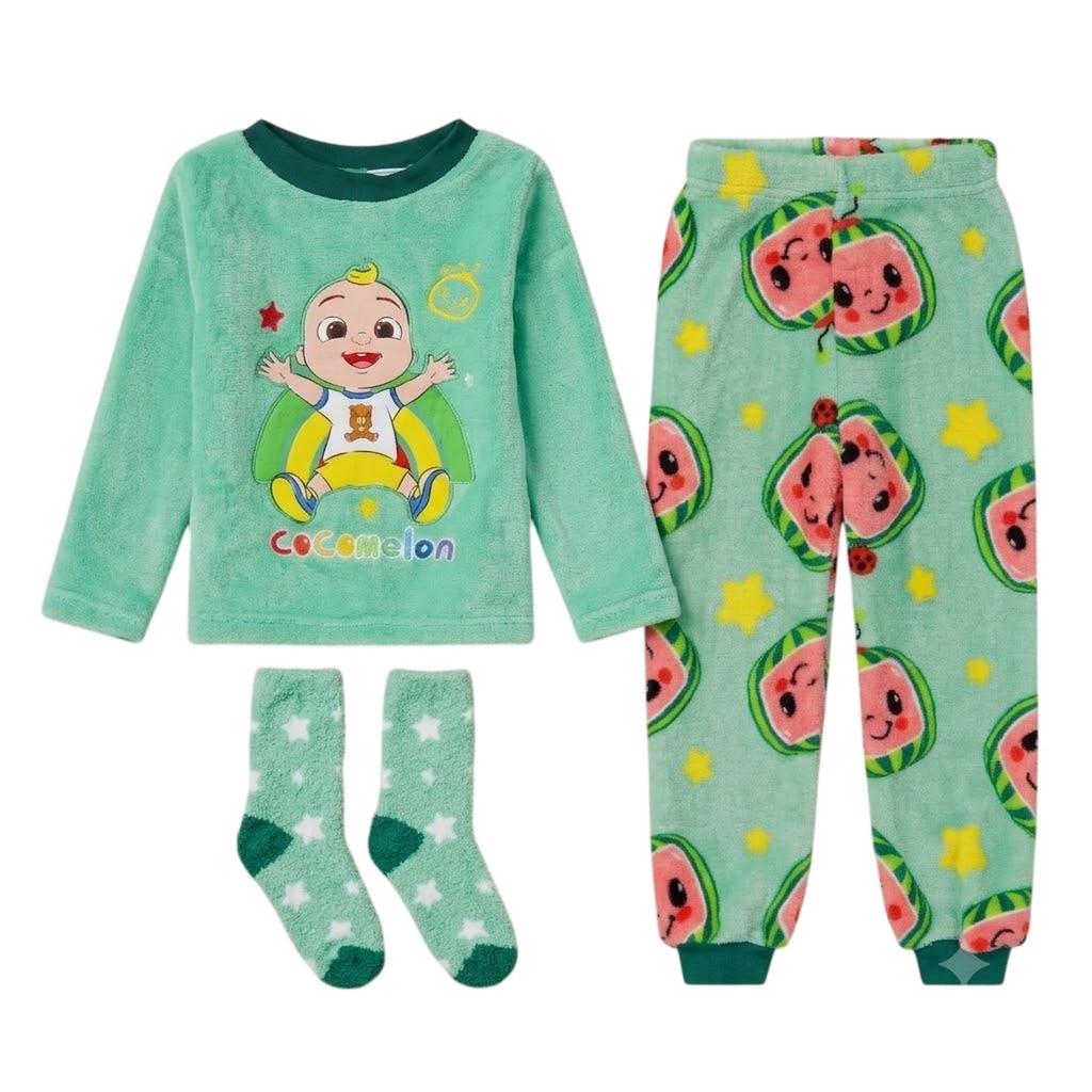 Cocomelon Childrens/Kids Fleece Long Pyjama Set
