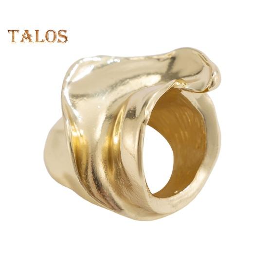 Женское кольцо в стиле хип-хоп, крупное, нестандартное, глянцевое, витое кольцо, каплевидное, сплавное, плиссированное кольцо, модные аксессуары