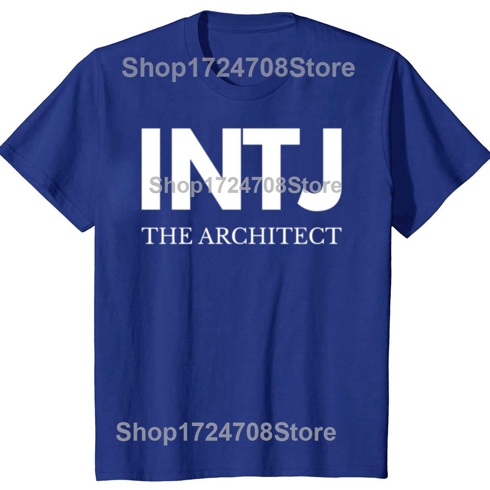 Смешные футболки с графикой INTJ Архитектор Мужские Женские Мода Повседневная Футболка 100% Хлопок Свободный Оверсайз Футболка с Архитектурой