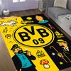 Нескользящие коврики с логотипом Bvb 09 в стиле Splatter Art - Полиэстер, Декор для дома, Подходят для спален, гостиных, прихожих, студий и в качестве декора
