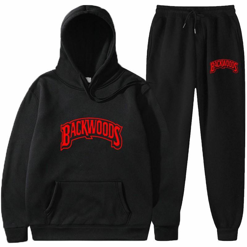 European and American trendy brand Backwoods sweater letter print hoodie fashion sweater men's and women's casual sports pullover