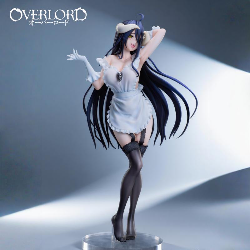 1/7 elCOCO Overlord Albedo Maid Costume Version Anime Figure Black Lace Style Desktop Cute Trendy Toy Collection Model