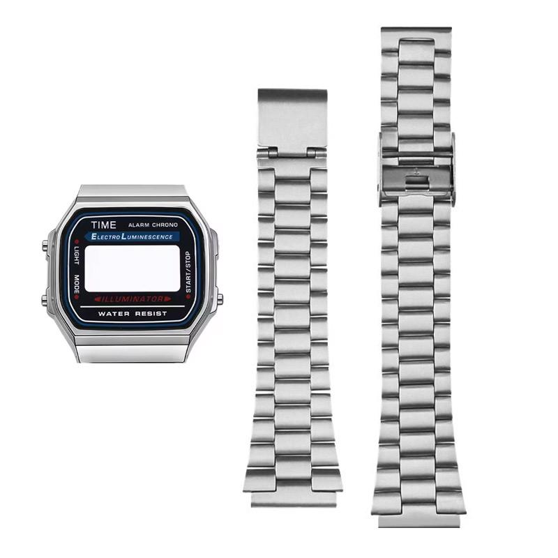 Для модификации корпуса Casio A168 полностью металлический корпус A168WGG-1B A168WEM ремешок безель водозащитное кольцо комплект Прочный комплект для модификации из нержавеющей стали