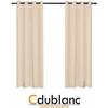 Пара светонепроницаемых штор - DUBLANC - СЛОНОВАЯ КОСТЬ - 140x260 см - 100% полиэстер - Стирка