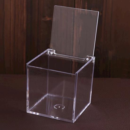 Ящик для хранения акриловый квадратный кубический органайзер с крышкой прозрачный дизайн пылезащитный многоцелевой ювелирный акриловый дисплей коробка