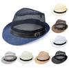 Brethable Sun Cap Mesh Summer Beach Cap Fashion Men Straw Panama Hat