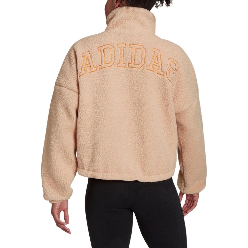 adidas Спортивная куртка из шерпы женская Абрикосовая H24177