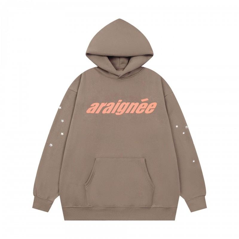Unisex Oversized Hoodie With Spiderweb Print Fleece-Lined Cotton Blend Streetwear Style