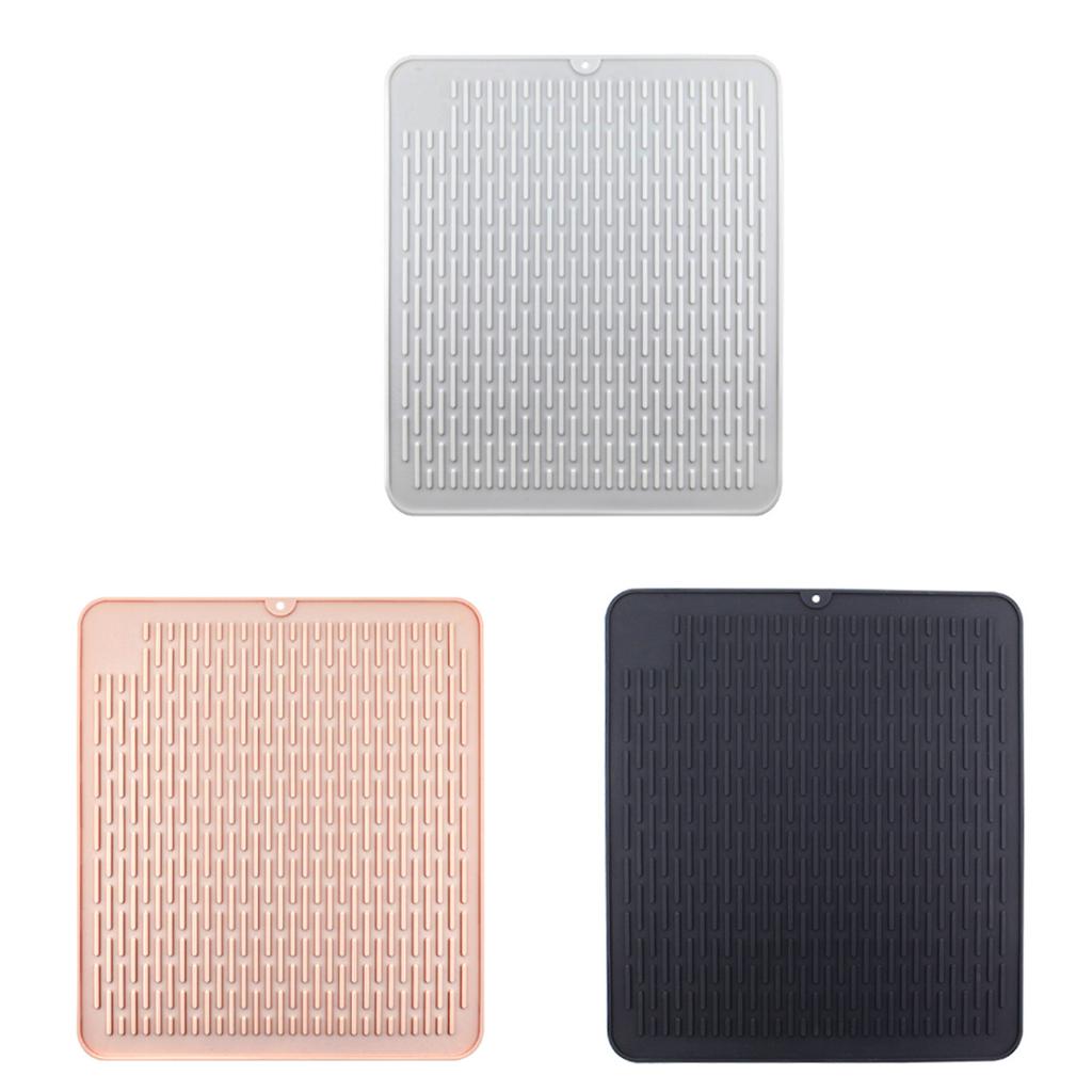 Пищевой силиконовый коврик для сушки раковины, компактный силиконовый коврик-сушилка для кухонной посуды и кухонных инструментов