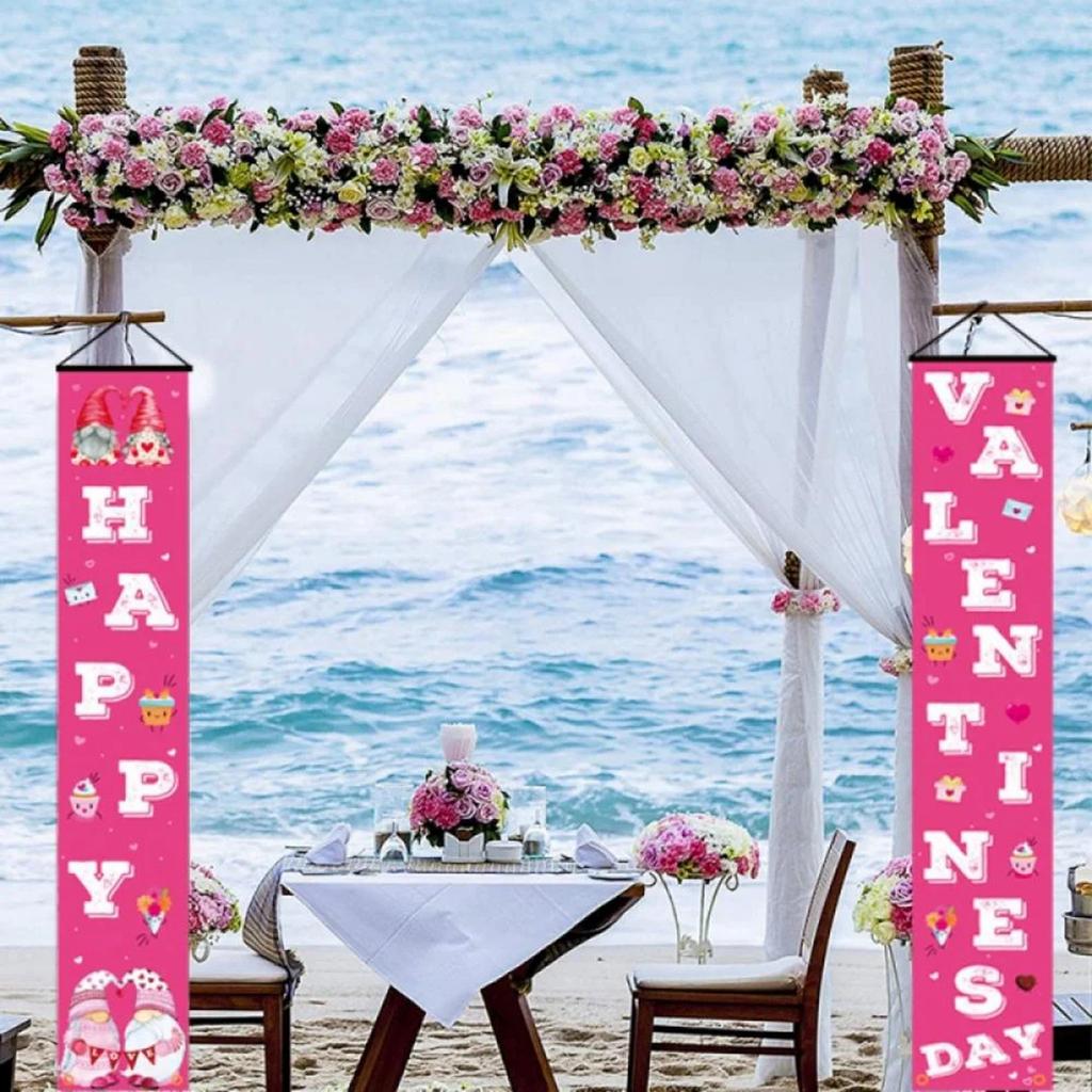 День святого Валентина Украшение занавесок Подвесная картина на дверь Подвесной флаг Украшение