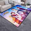 KOF Anime Beautiful Painting Carpet for Living Room Large Area Rug Black Soft Carpet Home Decoration Mats Boho Rugs Picnic